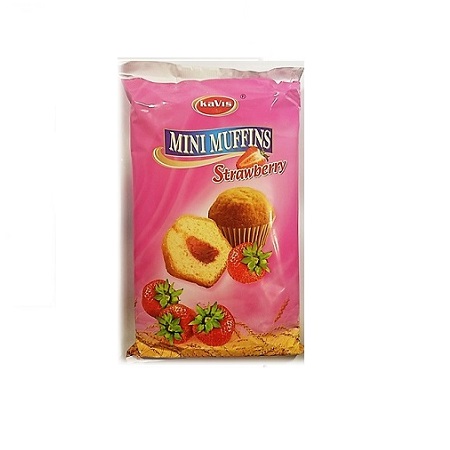 Mini Muffins 'KAVIS' strawberry 200g