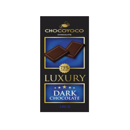 Dark chocolate 'Chocoyoco' 175g. Min 75%