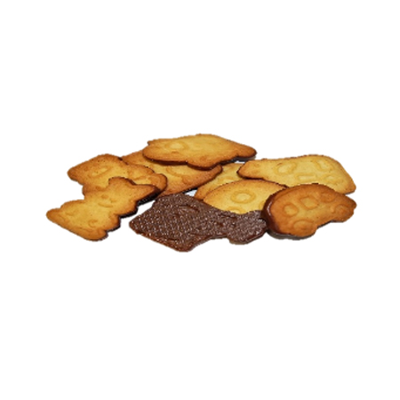 Shortcrust pastry cookies 'PASAKA' in cocoa glaze